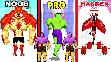 Noob Vs Pro Vs Hacker In Dna Evolution 3d, Tower Run