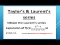Taylors and laurents seriescomplex integrationlaurents series problems in tamil