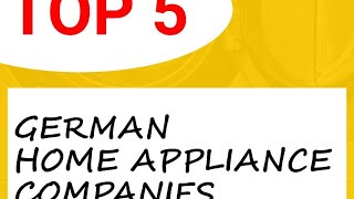 Top 5 German Home Appliance Companies: Job Opportunities and Careers #shorts