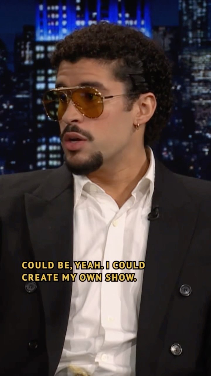 #BadBunny is in his co-anchor era ? #BadBunnyOnFallon #FallonTonight