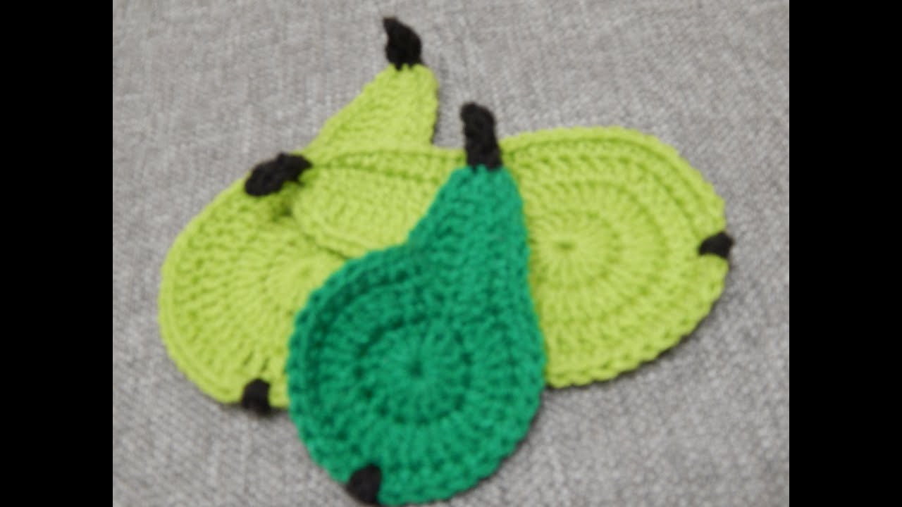 Posa Vasos Peras Crochet