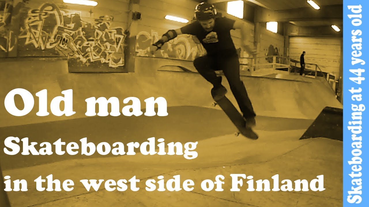 Skateboarding the cube in Turku, Finland - Old man on skate #50