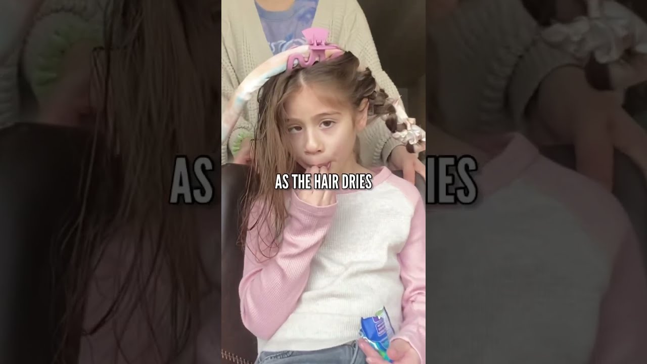 My 6 Year Old Tried HEATLESS Curls AGAIN Hair Shorts Tutorial
