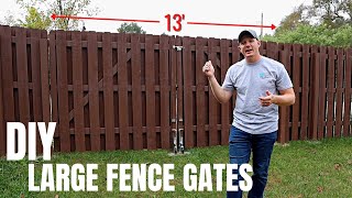 DIY Large Fence Gates | How to Build a Gate that Won't Sag! | 13’ Double Gate | Fence Makeover Pt. 2 by That Tech Teacher 396,280 views 2 years ago 17 minutes