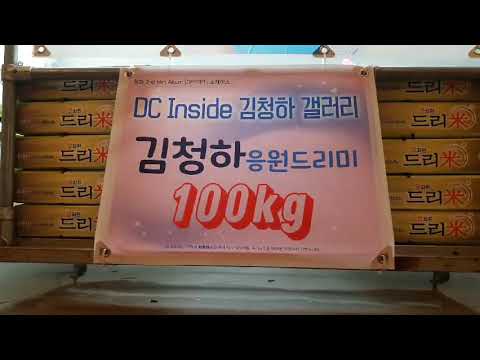 청하 2nd Mini Album 'OFFSET' SHOWCASE 김청하(Kim Chung Ha) 응원 드리미 쌀화환-:#청하 #ChungHa #쇼케이스 #Showcase #제작발표