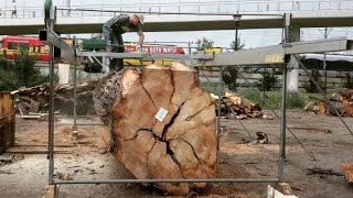 Amazing Modern Technology Sawmill Working, Fastest Big Wood Manufacturing Technology At Sawmill