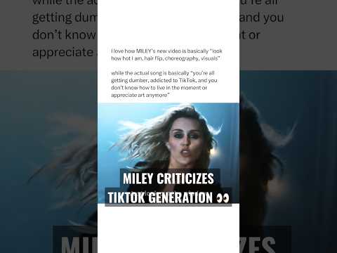 Video MILEY Just Called Out the TikTok Generation in BASS PERSUADES |