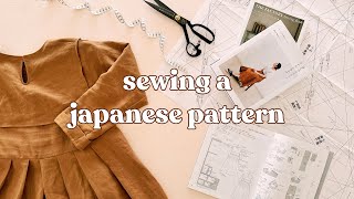 Attempting to Sew a Japanese Sewing Pattern ~ Cosy Sewing Vlog | SEW WITH ME