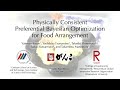 Physically Consistent Preferential Bayesian Optimization for Food Arrangement