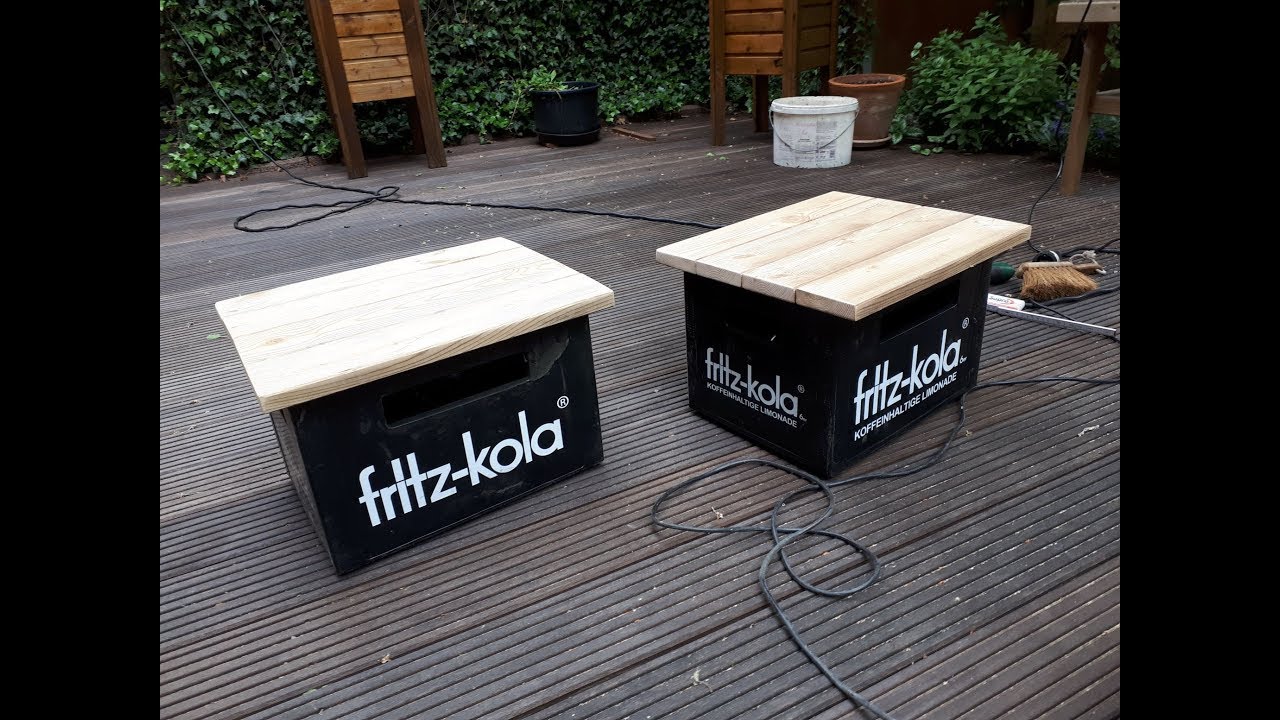 Diy Sitzgelegenheit Bierkasten Hocker Sitzmobel Getrankekisten Tisch Youtube