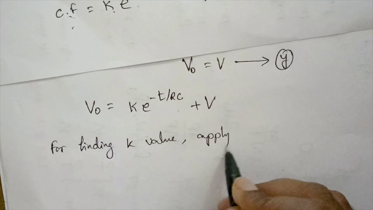 RESPONSE OF RC LOW PASS CIRCUIT FOR STEP INPUT - YouTube