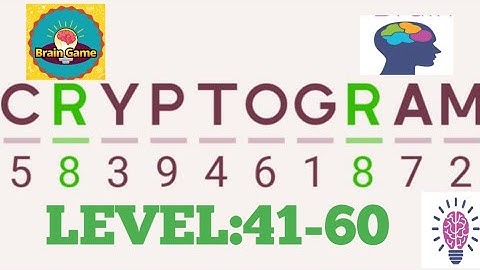 Cryptogram letters and Numbers Level 41-60