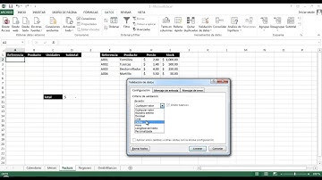curso excel 2013: 29 validación de datos "LISTA"