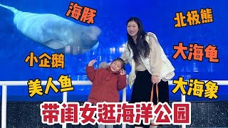 Take my daughter to visit the aquarium, all kinds of animals are dazzled