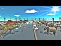 DINOSAURS VS ANIMALS OMG | Faction Battle | Animal Revolt Battle Simulator ARBS