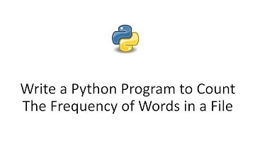 Write a Python Program to Count The Frequency of Words in a File