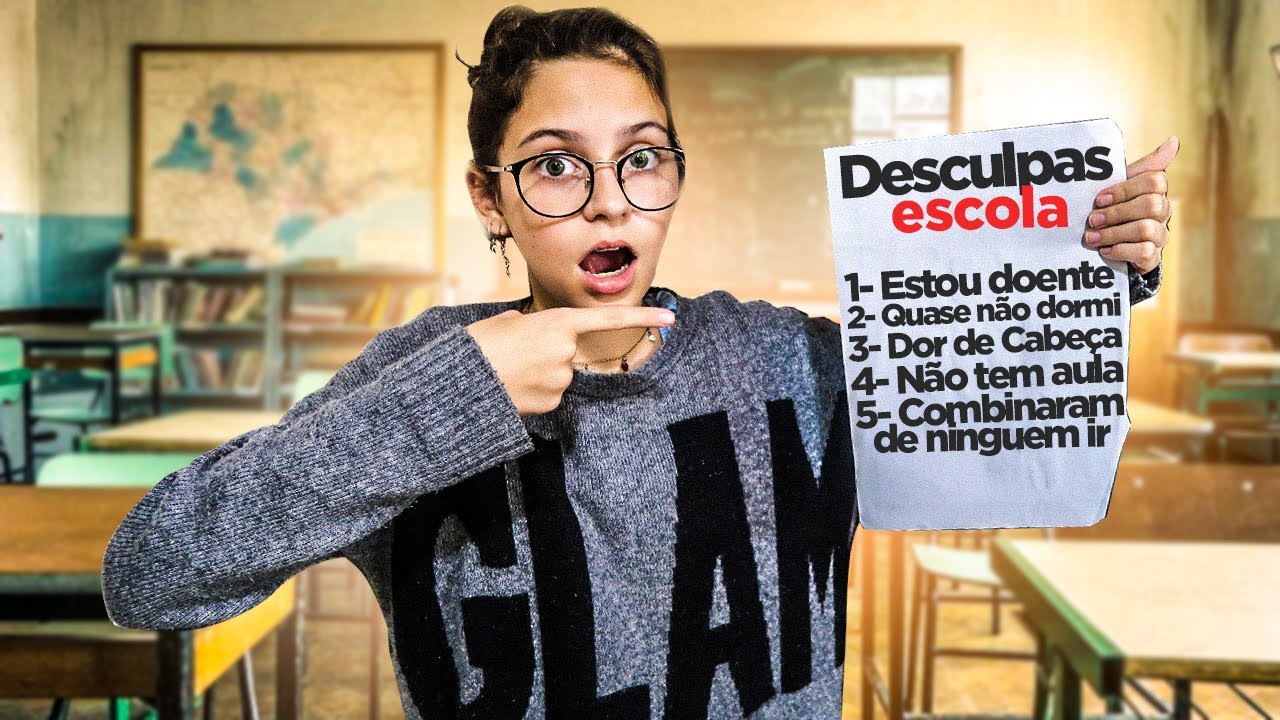 AS MAIORES DESCULPAS PARA FALTAR NA AULA!! 😂 🤣 - YouTube