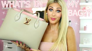 WHAT'S IN MY BAG?  AFFORDABE LOUIS VUITTON LOCKME SHOPPER 