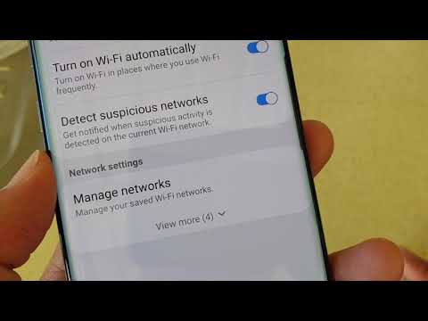 Samsung Galaxy S10 / S10+: Avoid WiFi Hack With Detect Suspicious Networks Turns On / Offf