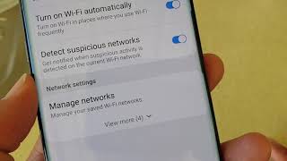 Samsung Galaxy S10 / S10+: Avoid WiFi Hack With Detect Suspicious Networks Turns On / Offf