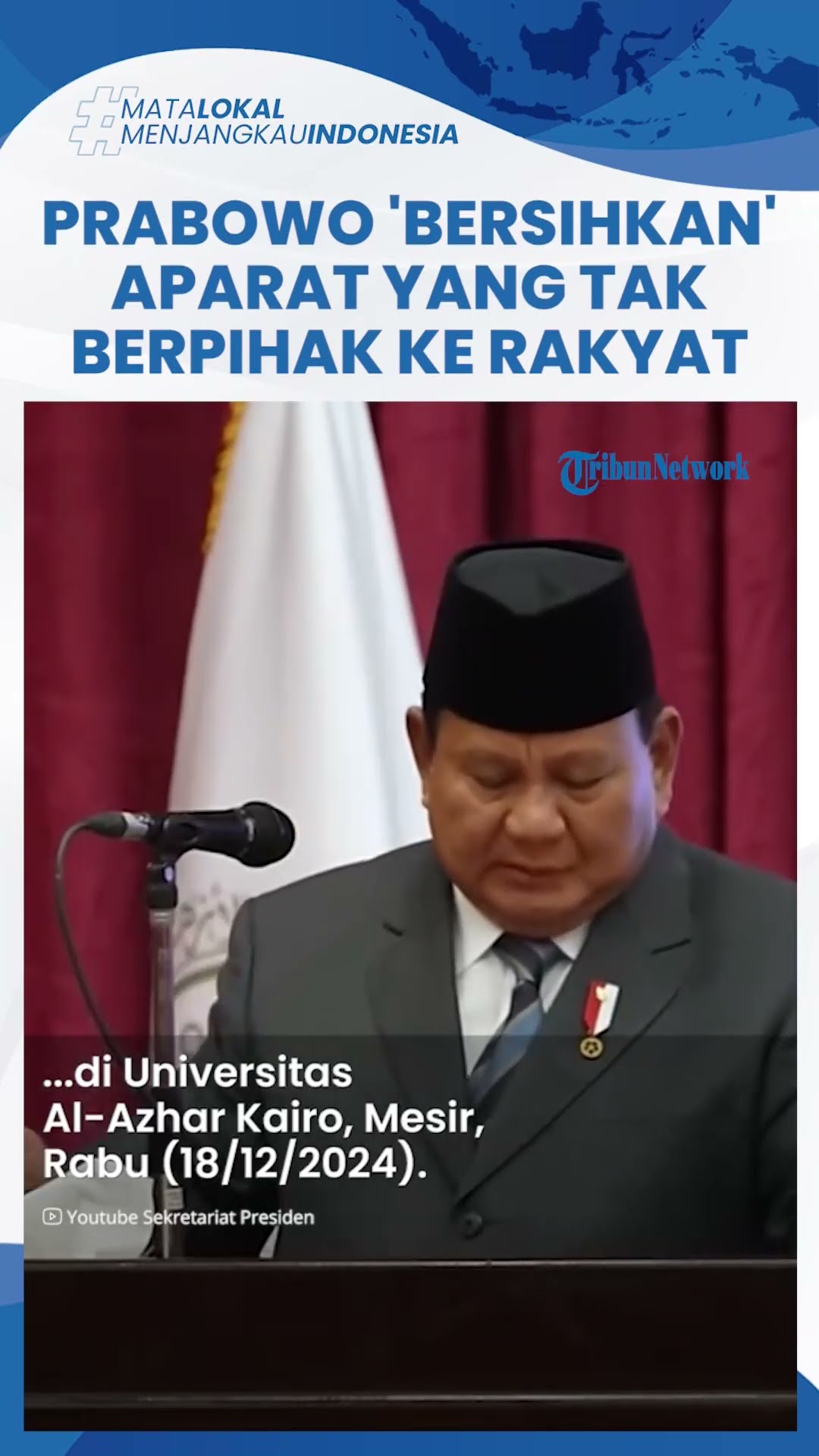 Presiden Prabowo yakin Didukung Rakyat Indonesia, Ancam Bersihkan Aparat jika Berpihak ke Koruptor