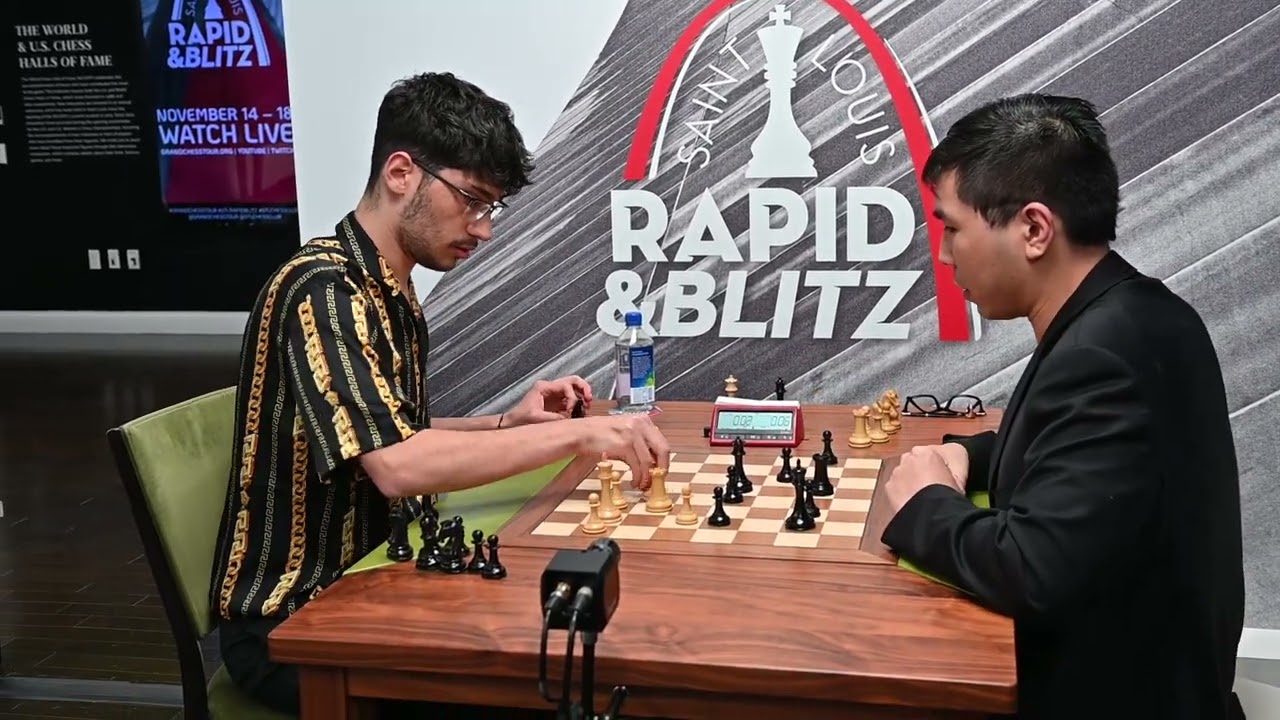 Alireza Firouzja's brother Mohammadreza playing blitz in Madrid Spain 