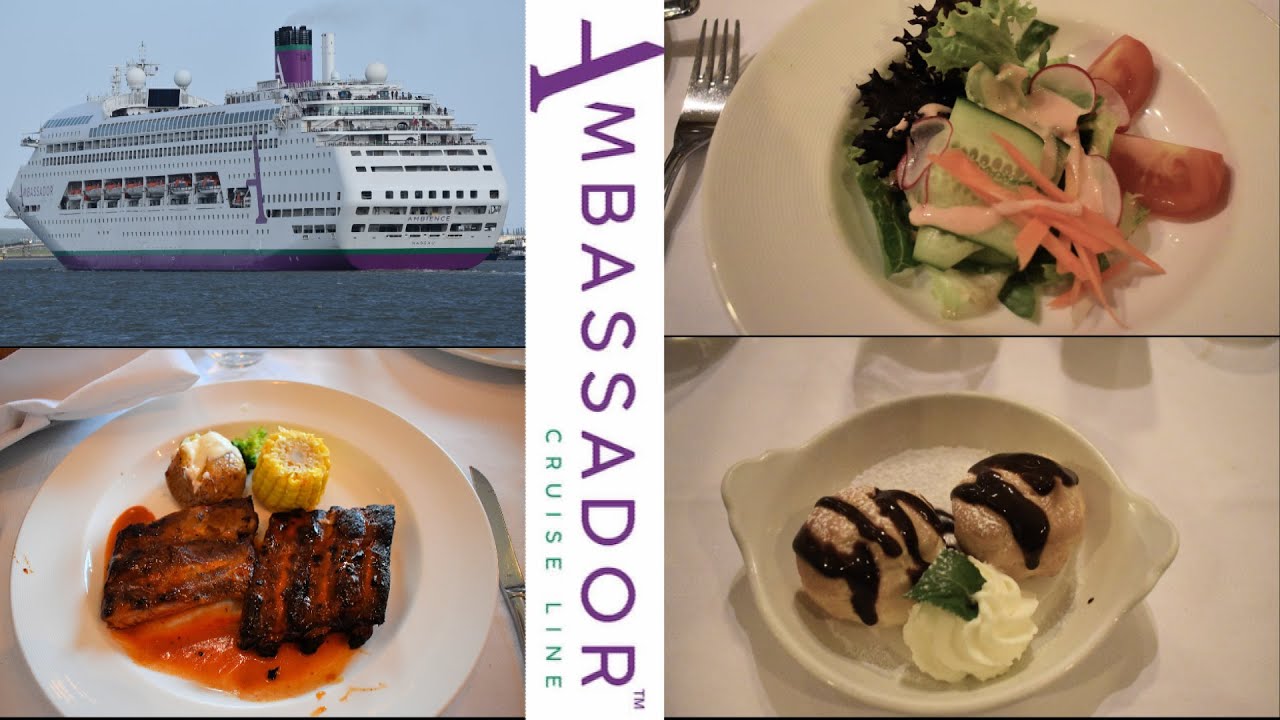 ambassador cruise line dining times