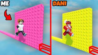 I Challenged Dani to the HARDEST Wallhop Race