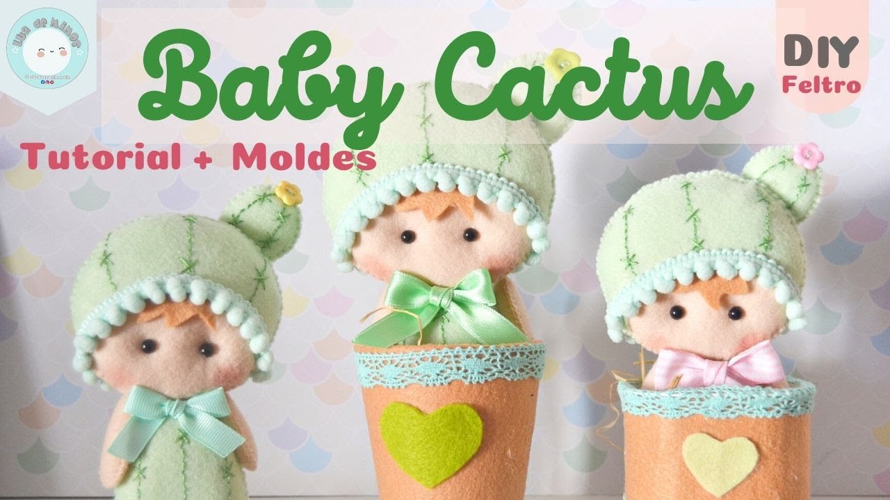 DIY- Cacto em feltro ( Baby Cactus)