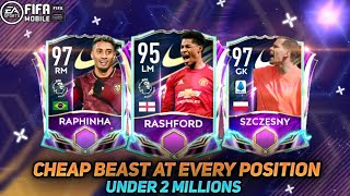 BEST & CHEAP BEAST PLAYERS UNDER 2 MILLION IN FIFA MOBILE 21! AT EVERY POSITION | FIFA MOBILE 21