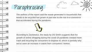 #2 Quoting, Paraphrasing, & Summarizing: Using the Tools