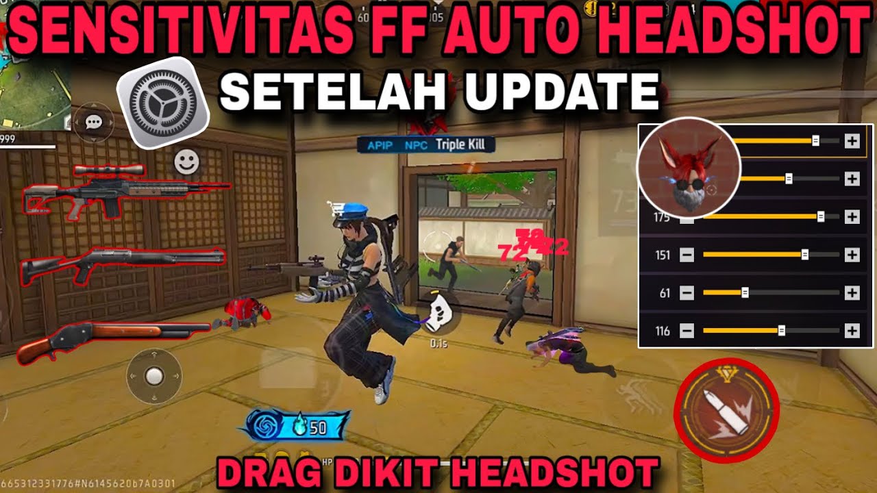 2026 VIRAL ( SENSITIVITAS FF AUTO HEADSHOT )⚙️📲 AIM FULL MERAH SEPERTI CHEATER😱COCOK DI SEMUA HP💀