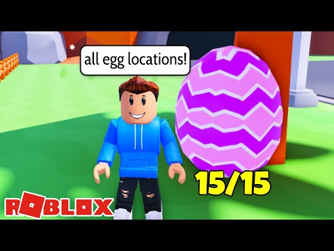 🥚🐰 ALL 15 HIDDEN EASTER EGG LOCATIONS In Youtube Life!! | Roblox