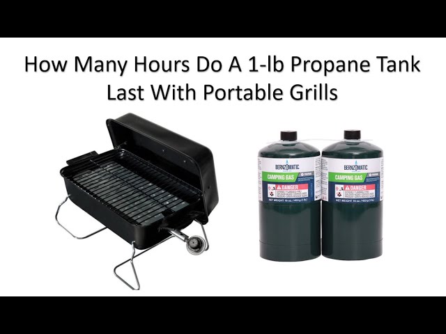 How Many Hours Do A 1-Lb Propane Tank Last Before It Is Empty Using A  Portable Grill - Youtube
