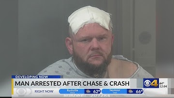 Man arrested after chase and crash