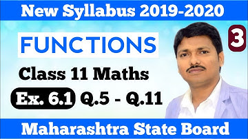 Functions Ex6.1 Part 3 | Class 11 Maths | Maharashtra Board | Dinesh Sir