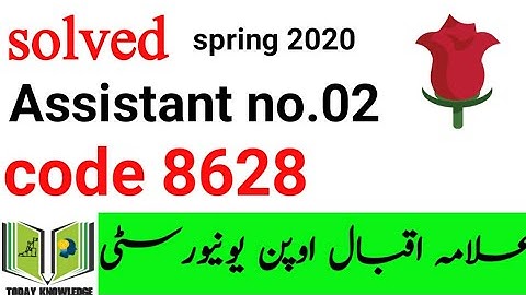 aiou solved Assignment code 8628 spring 2020