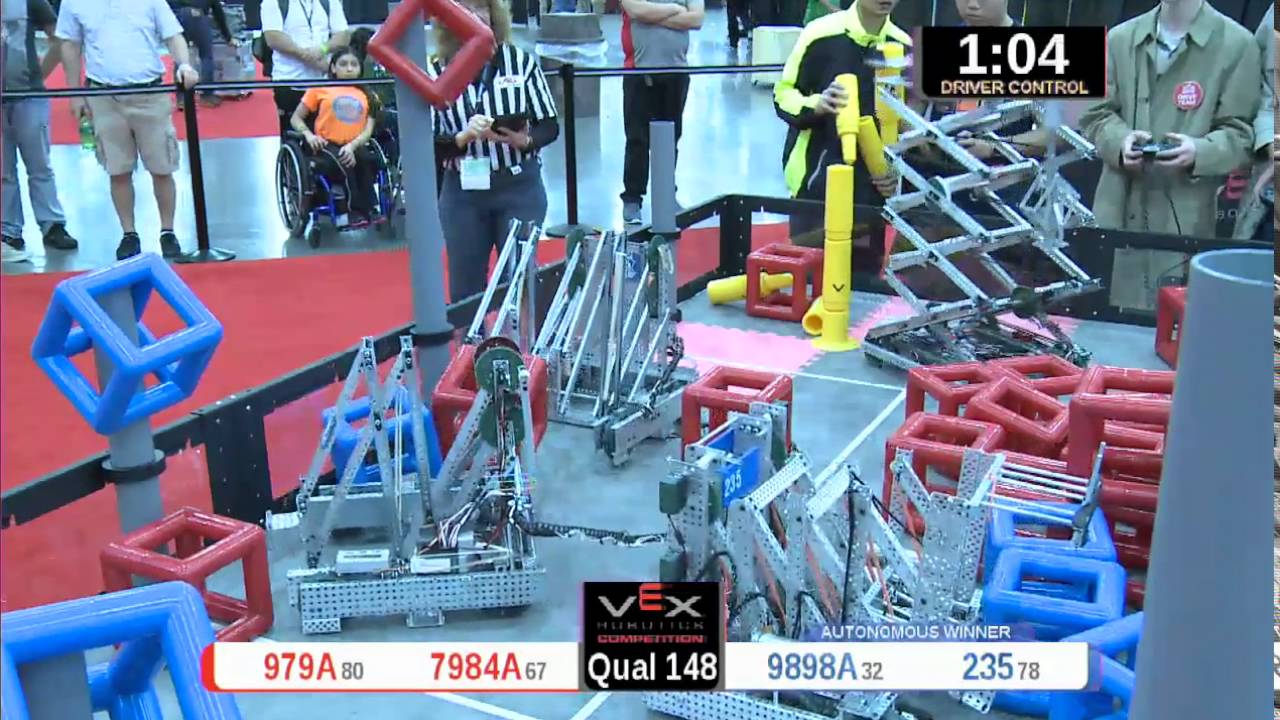 2015 VRC Engr Q148 - 979A 7984A vs 9898A 235 - 43 to 66 - VEX Worlds 2015 - Engineering Division