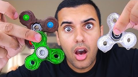 DIY CANDY FIDGET SPINNER TOYS!! 1000MPH MADE OF ICE / CANDY / CHOCOLATE!!! *IMPOSSIBLE CHALLENGE*