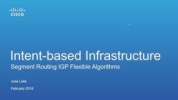 SR IGP Flexible Algorithm Demonstration