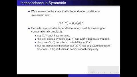 Statistical Independence symmetricity (Lec) - Intro to Bioinformatics (UCLA)