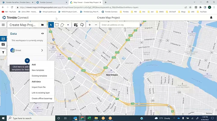 Create Trimble Terraflex Project using Trimble Con...