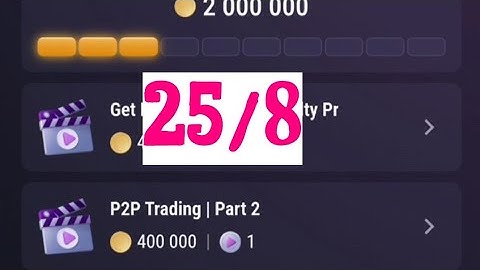 P2P Trading | Part 2.    25 Aug Tap Swap Watch Daily Video Code  | Tapswap New Code Today?  Complete