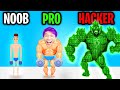 Can We Go NOOB vs PRO vs HACKER In TOUGH MAN APP!? (ALL LEVELS!)