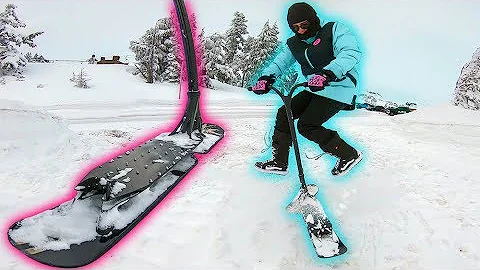 TESTING SNOW SCOOTER FOR FIRST TIME!