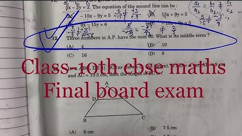 Class-10th cbse #maths Three numbers in AP have the sum 30. What is its middle term?