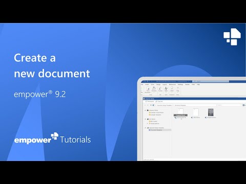 Create a new Document with empower®