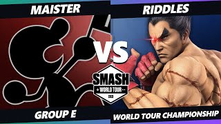 SWT Championship Group E - Maister (Game & Watch) Vs. Riddles (Kazuya) SSBU Ultimate Tournament