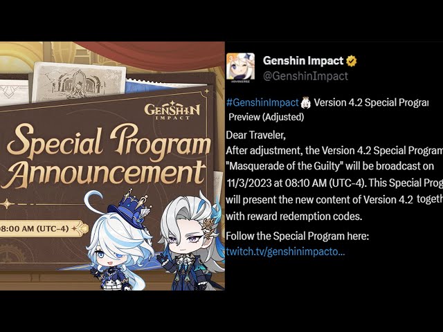 Genshin Impact 4.2 livestream date and time, 4.2 Banner leaks