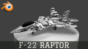 3D Modeling: F-22 Raptor - Full Video (Timelapse)